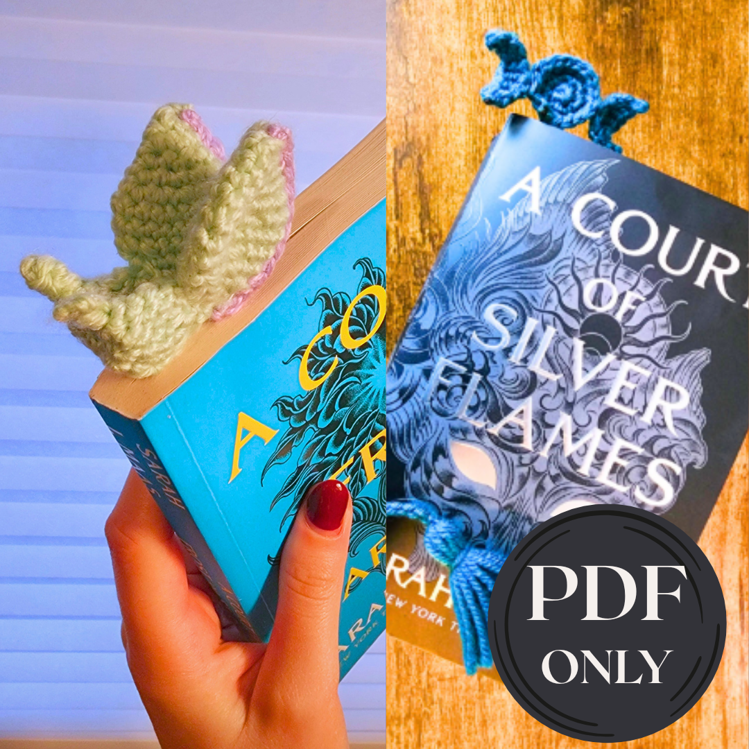 Celestial Crochet Bookmark Bundle | Moon Phase & Lunar Moth PDF Patterns | Hook and Hex