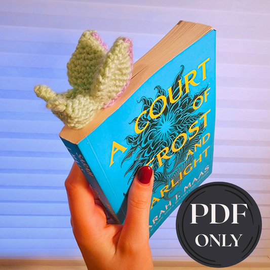 Lunar Moth Crochet Bookmark Pattern PDF | Intermediate Crochet Pattern | Hook and Hex